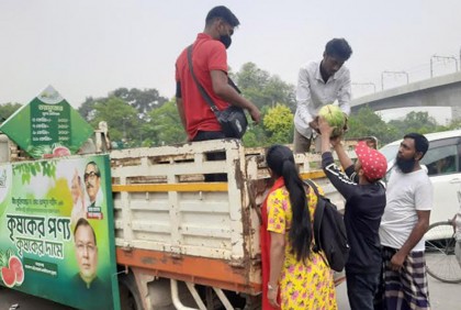 ১০০ টাকায় মিলছে ৫ কেজি ওজনের তরমুজ!

