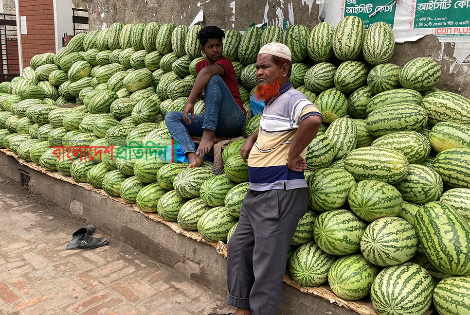 নেত্রকোনায় তরমুজ পিস হিসাবে বিক্রির সিদ্ধান্ত